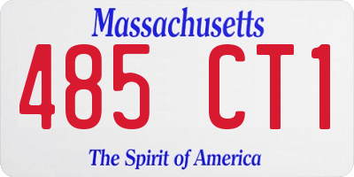 MA license plate 485CT1