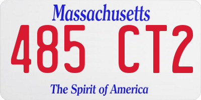 MA license plate 485CT2