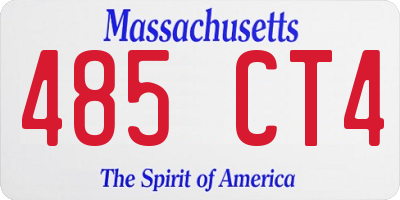 MA license plate 485CT4