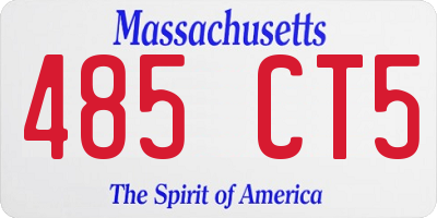 MA license plate 485CT5