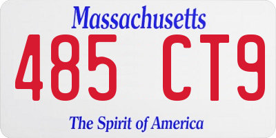 MA license plate 485CT9