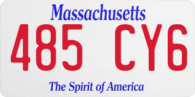 MA license plate 485CY6