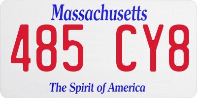 MA license plate 485CY8