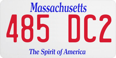 MA license plate 485DC2