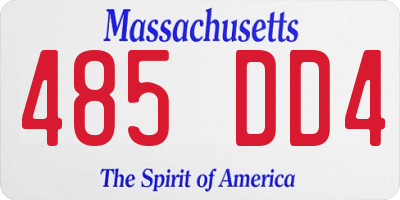 MA license plate 485DD4