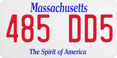 MA license plate 485DD5