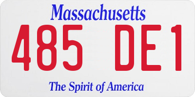 MA license plate 485DE1