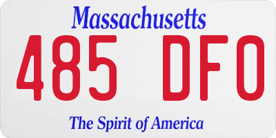 MA license plate 485DF0