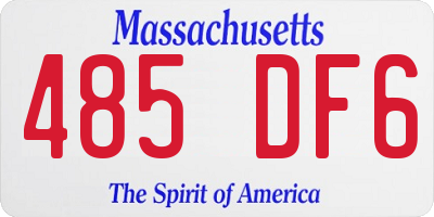 MA license plate 485DF6