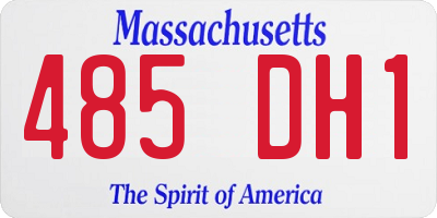 MA license plate 485DH1