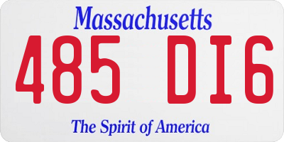 MA license plate 485DI6