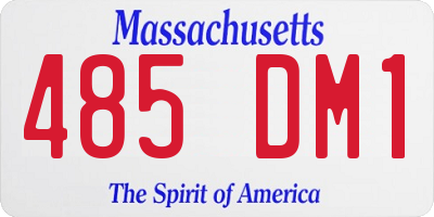MA license plate 485DM1