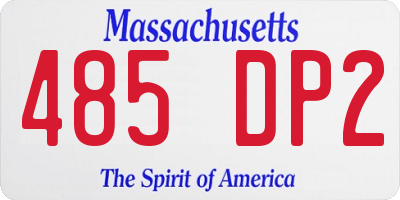 MA license plate 485DP2
