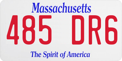 MA license plate 485DR6