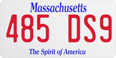 MA license plate 485DS9