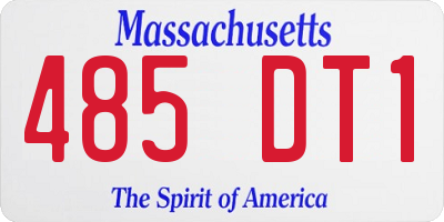 MA license plate 485DT1