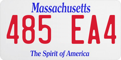 MA license plate 485EA4