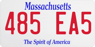 MA license plate 485EA5