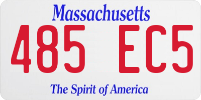 MA license plate 485EC5