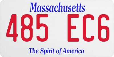 MA license plate 485EC6
