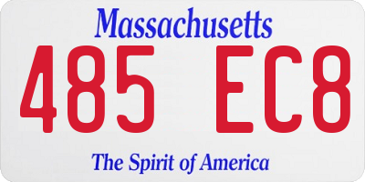 MA license plate 485EC8