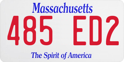 MA license plate 485ED2