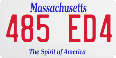 MA license plate 485ED4
