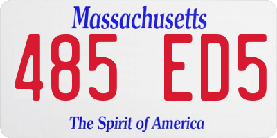MA license plate 485ED5