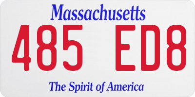 MA license plate 485ED8