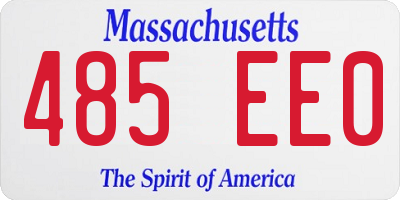 MA license plate 485EE0
