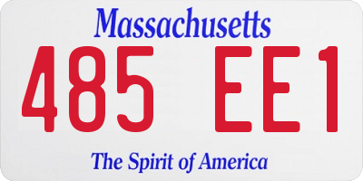 MA license plate 485EE1