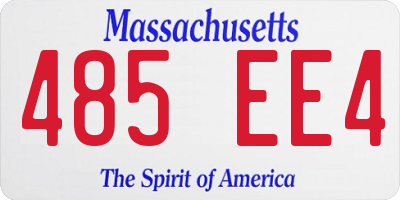 MA license plate 485EE4