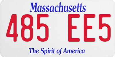 MA license plate 485EE5