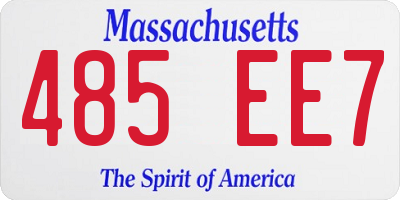 MA license plate 485EE7