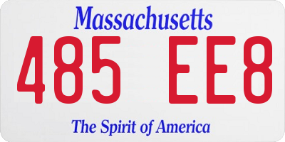 MA license plate 485EE8