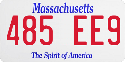 MA license plate 485EE9