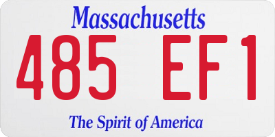 MA license plate 485EF1