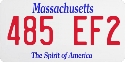 MA license plate 485EF2