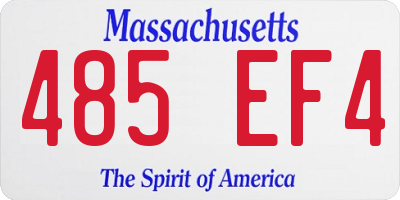 MA license plate 485EF4