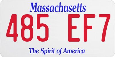MA license plate 485EF7