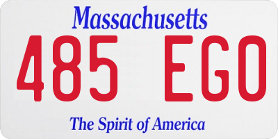 MA license plate 485EG0