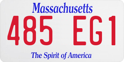 MA license plate 485EG1
