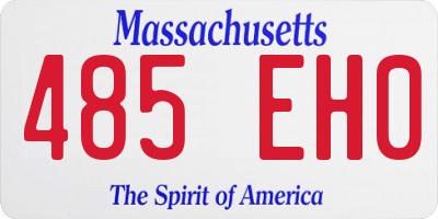 MA license plate 485EH0