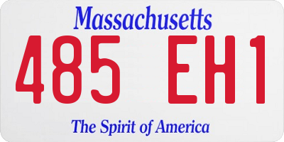 MA license plate 485EH1