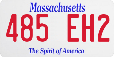 MA license plate 485EH2