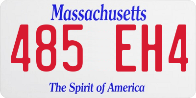 MA license plate 485EH4
