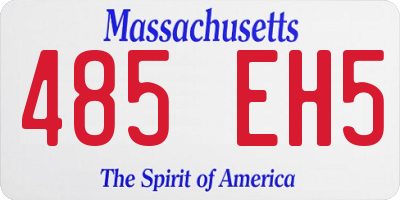 MA license plate 485EH5