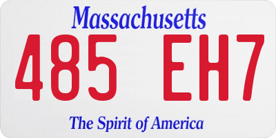 MA license plate 485EH7