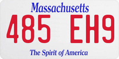 MA license plate 485EH9