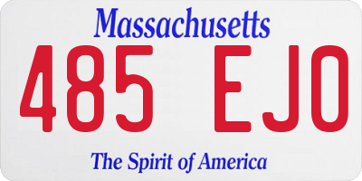 MA license plate 485EJ0